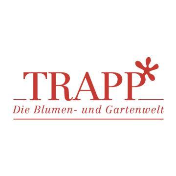 Logo der Firma Trapp die Blumen- und Gartenwelt in Neumarkt am Wallersee. Roter Schriftzug auf weißem Grund. Wird auf dem Job-Fenster des Unternehmens auf der regionalen Online-Jobbörse Jobaktuell angezeigt.