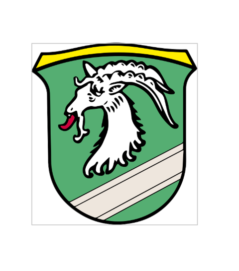 Zu sehen ist das Wappen der Gemeinde Eugendorf. Mit der Ziege. Für Wird verwendet im Gemeinde-Job-Fenster der regionalen Salzburger Online-Jobbörse Jobaktuell.