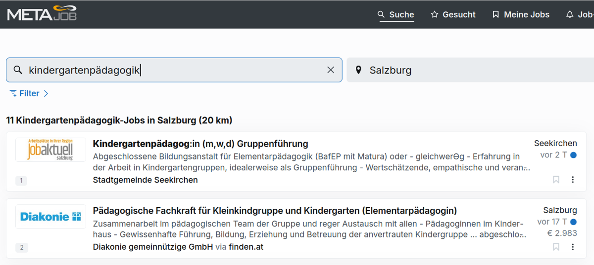 Österreichs beste Job-Suchmaschine